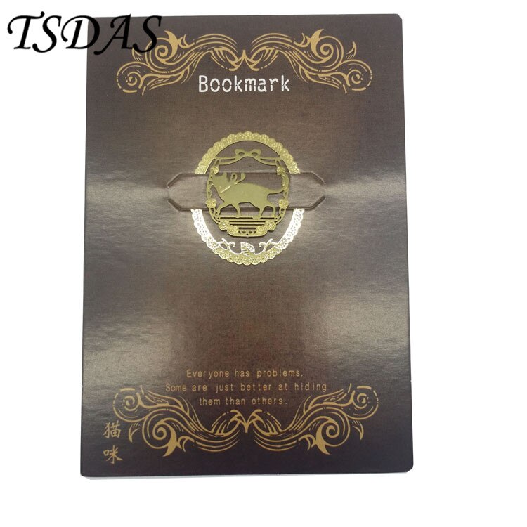 Ϳ ī  Ż ϸũ м  ũ  Ŭ å /Cute Kawaii Gold Metal Bookmark Fashion Birdcage Crown Cat Clips For Books Paper
